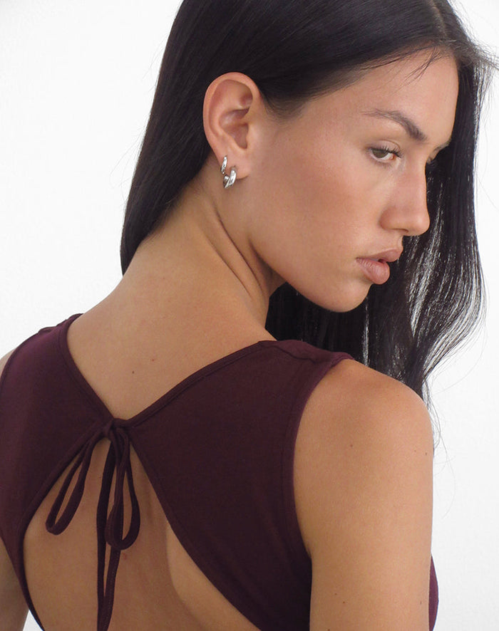Image of Imrie Open Back Top in Rayon Jersey Redwood