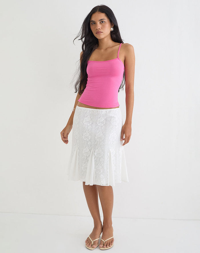 Image of Inaja Cut Out Cami Top in Jersey Deep Pink