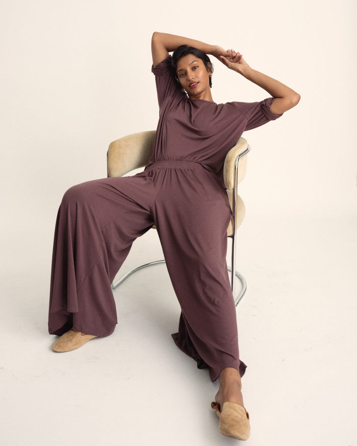 Isadora Wide Leg Lounge Pants - Cassis | Plus Size & Straight Size Women's Fashion | Universal Standard