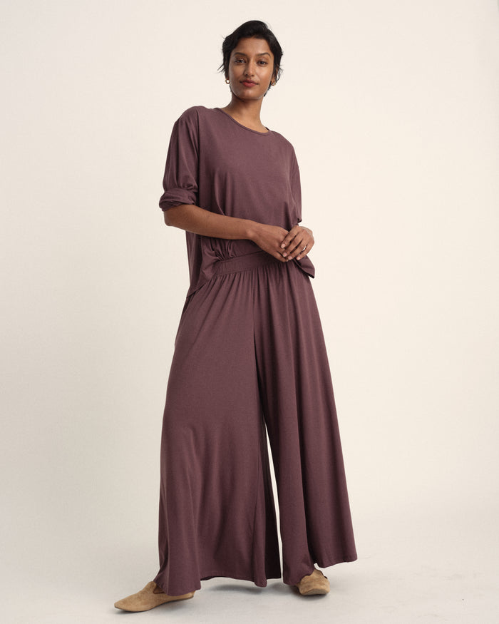 Isadora Wide Leg Lounge Pants - Cassis | Plus Size & Straight Size Women's Fashion | Universal Standard