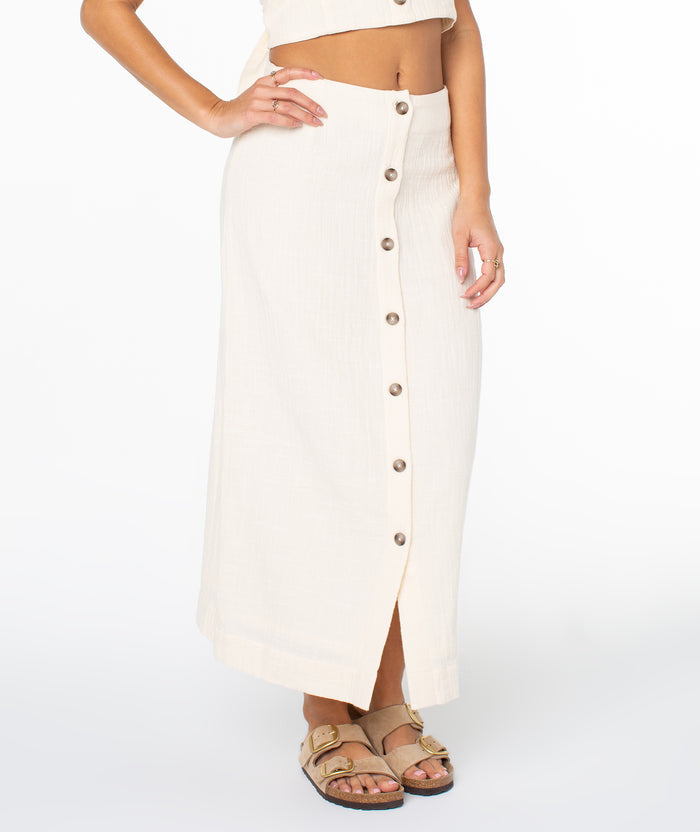 Island Nomad Skirt - Parchment Solid - Roxy