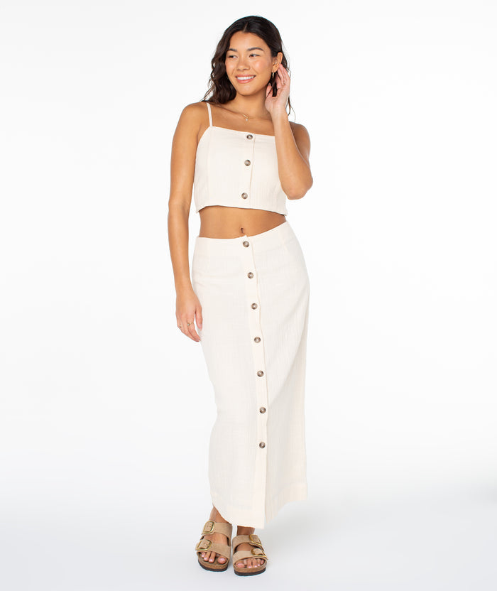 Island Nomad Skirt - Parchment Solid - Roxy