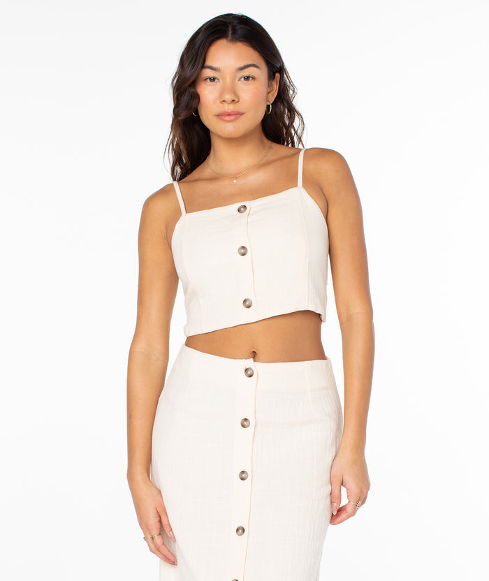 Island Nomad Top - Parchment Solid - Roxy