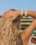 Image of Ivory and Gold Bangle Set