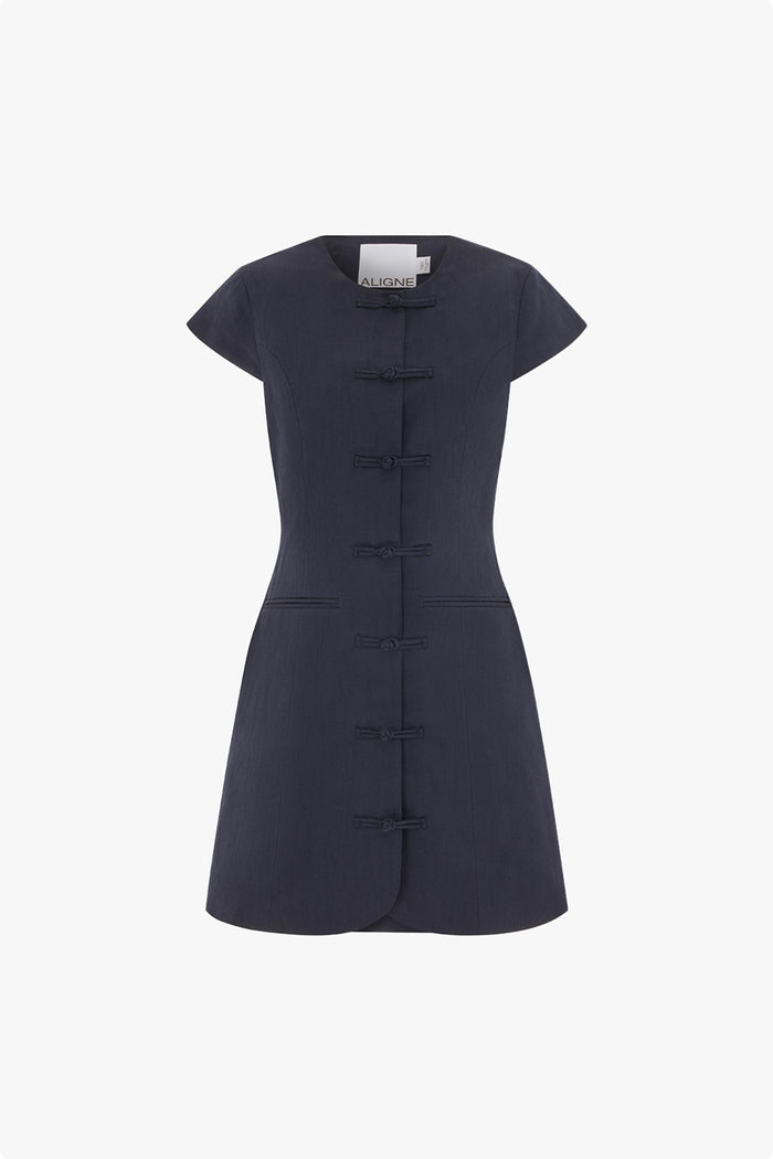 Jennie Cap Sleeve Linen Mix Dress