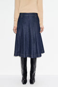 Julie Pleated Denim Skirt