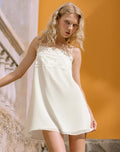 Image of Juvia Babydoll Mini Dress in Chiffon Ivory