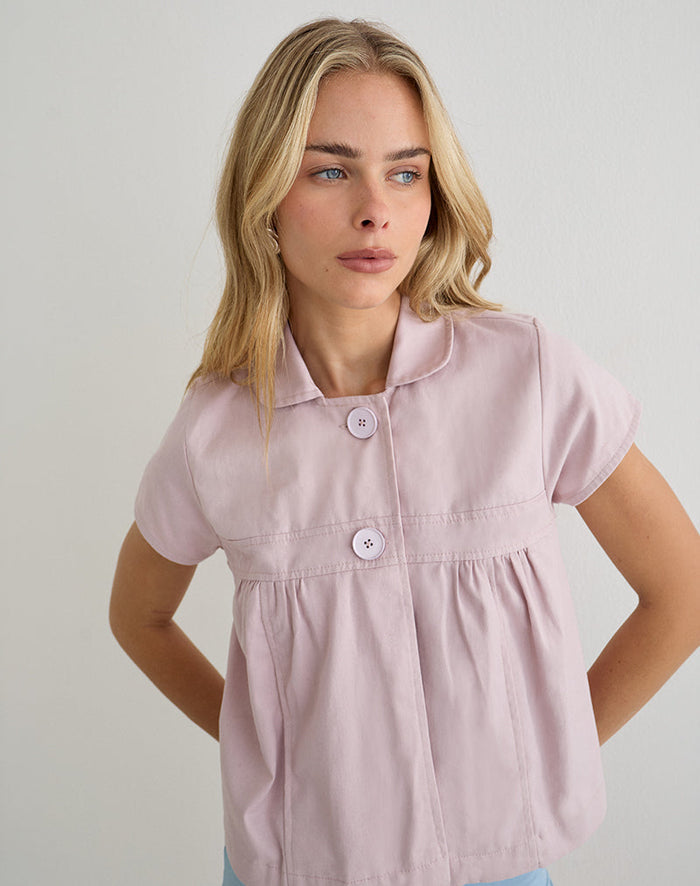 Image of Kaelus Shirt in Cotton Soft Pink