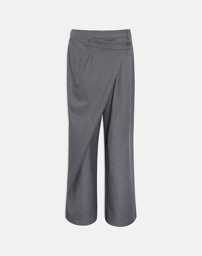 Image of Kanna Asymmetric Trouser in Tailoring Charcoal