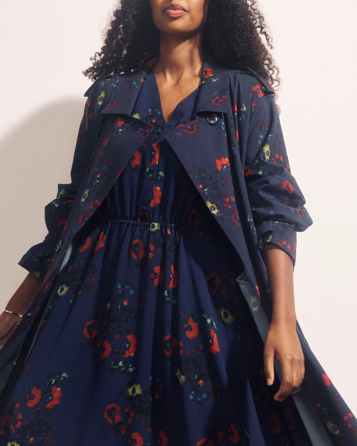 Karina V-Neck Chiffon Dress - After Dark Print | Plus Size & Straight Size Women's Fashion | Universal Standard