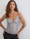 Image of Karka Cami Top in Drape Sequin Grey