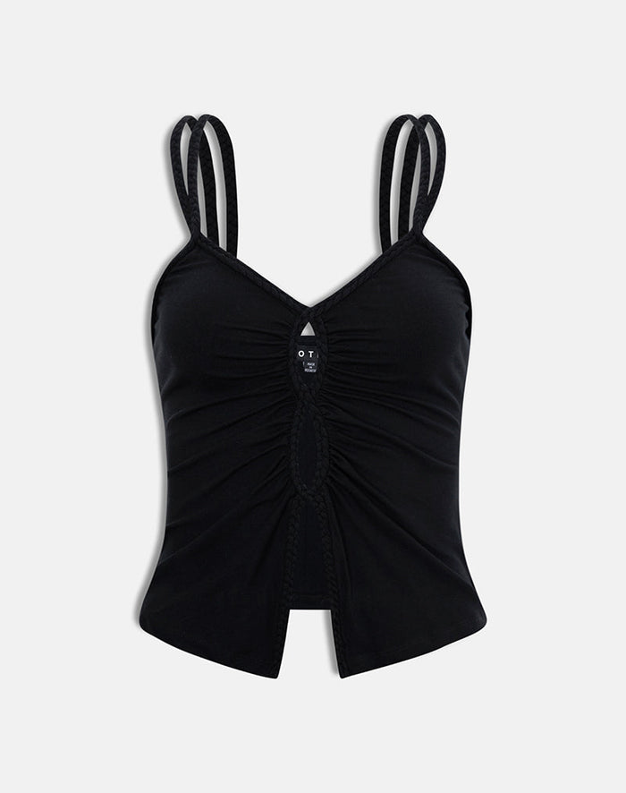 Image of Kepangan Cutout Top in Jersey Black