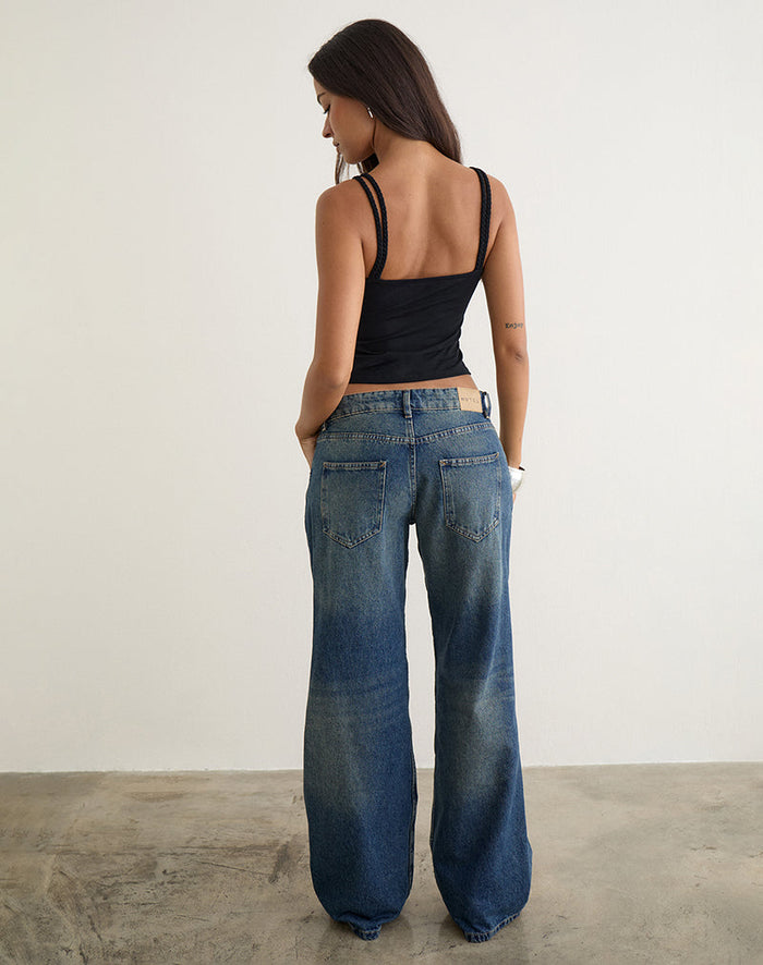 Image of Kepangan Cutout Top in Jersey Black