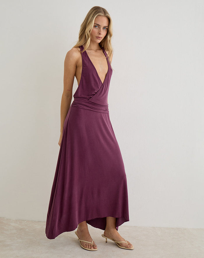 Image of Kiku Maxi Dress in Deep Purple