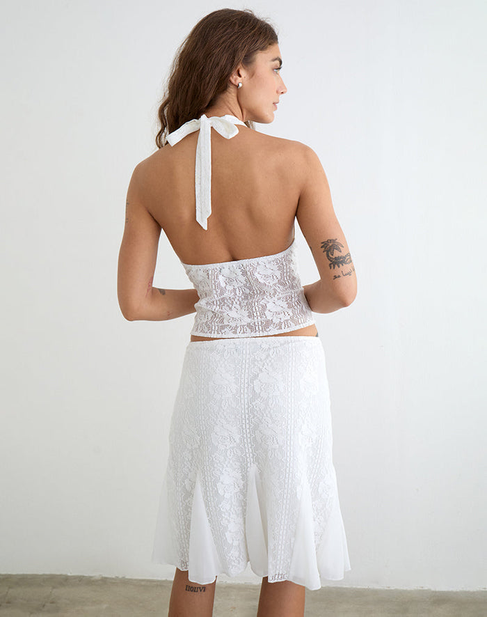 Image of Kopa Top in Floral Lace White