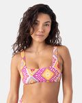 La Palma Bralette Bikini Top - Raspberry Combo - Roxy
