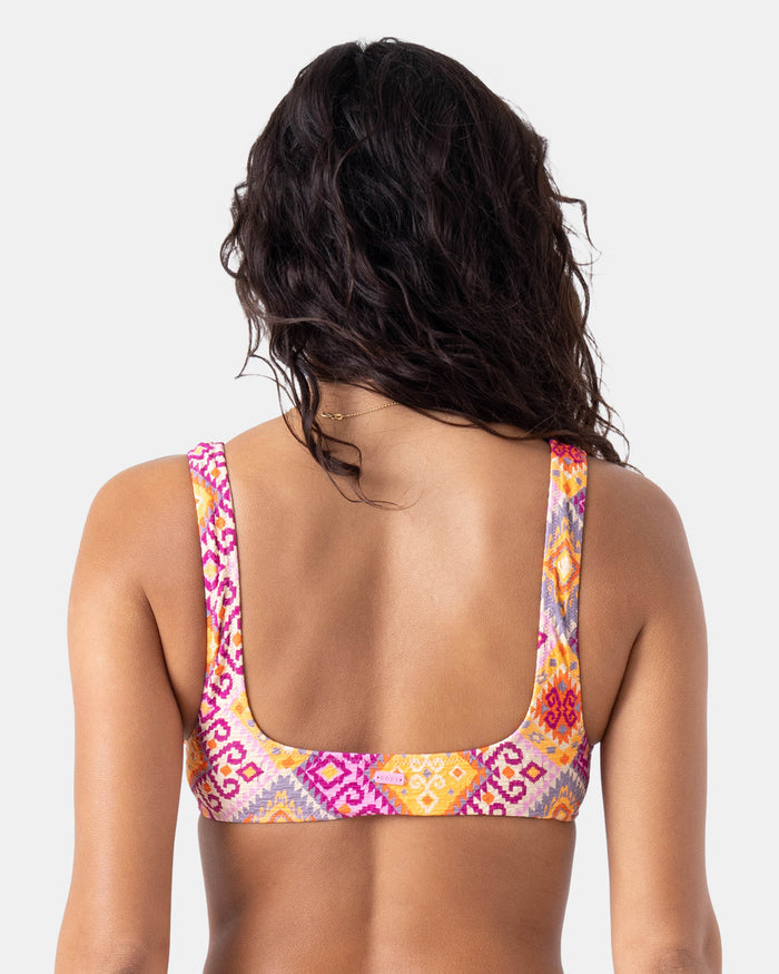 La Palma Bralette Bikini Top - Raspberry Combo - Roxy
