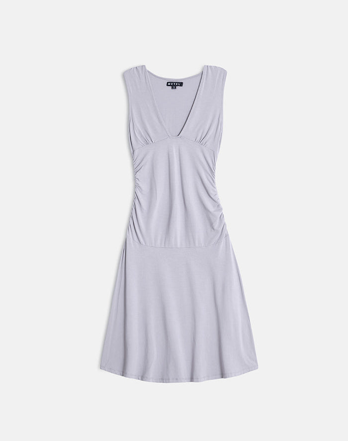 Image of Laluma Midi Dress in Lilac Grey