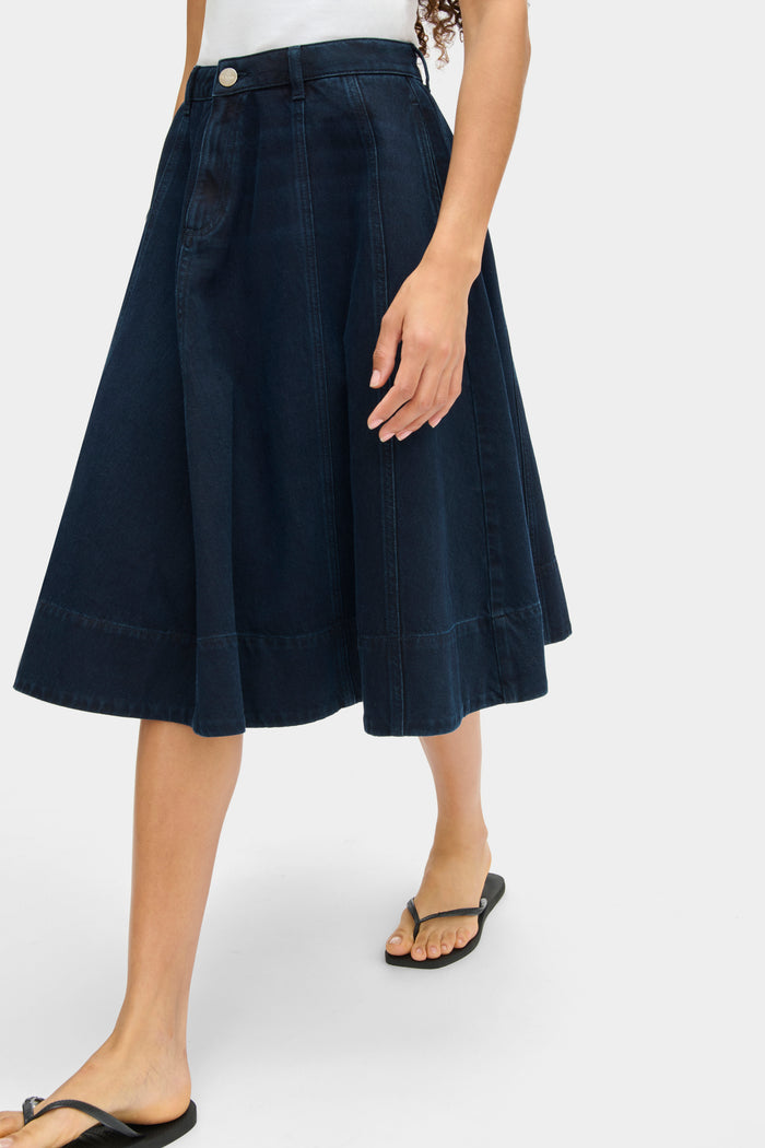 Lana Midi Denim Skirt
