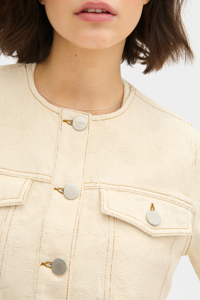 LB Diana Denim Boucle Jacket