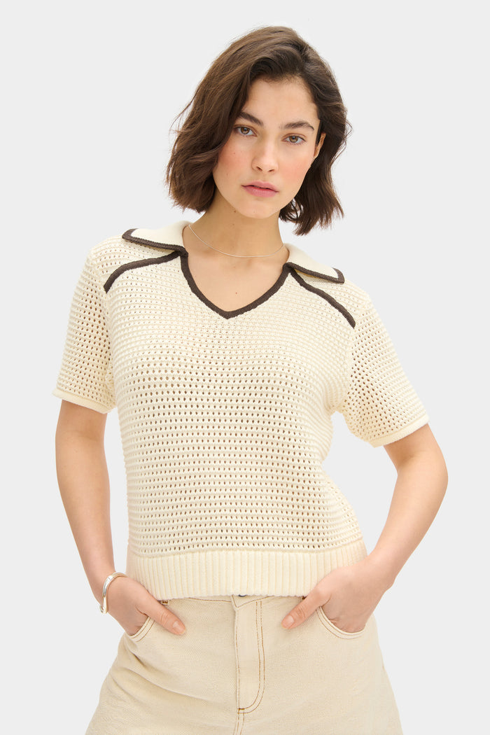 LB Milo Crochet Knitted Top