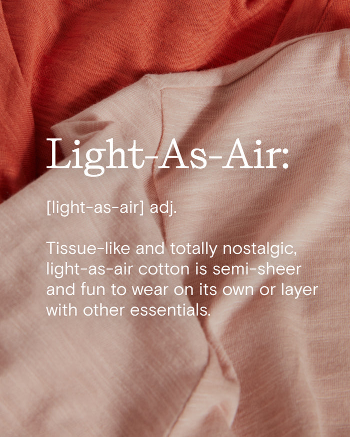 Light-As-Air Long Sleeve V Neck Tee - Vapor | Plus Size & Straight Size Women's Fashion | Universal Standard