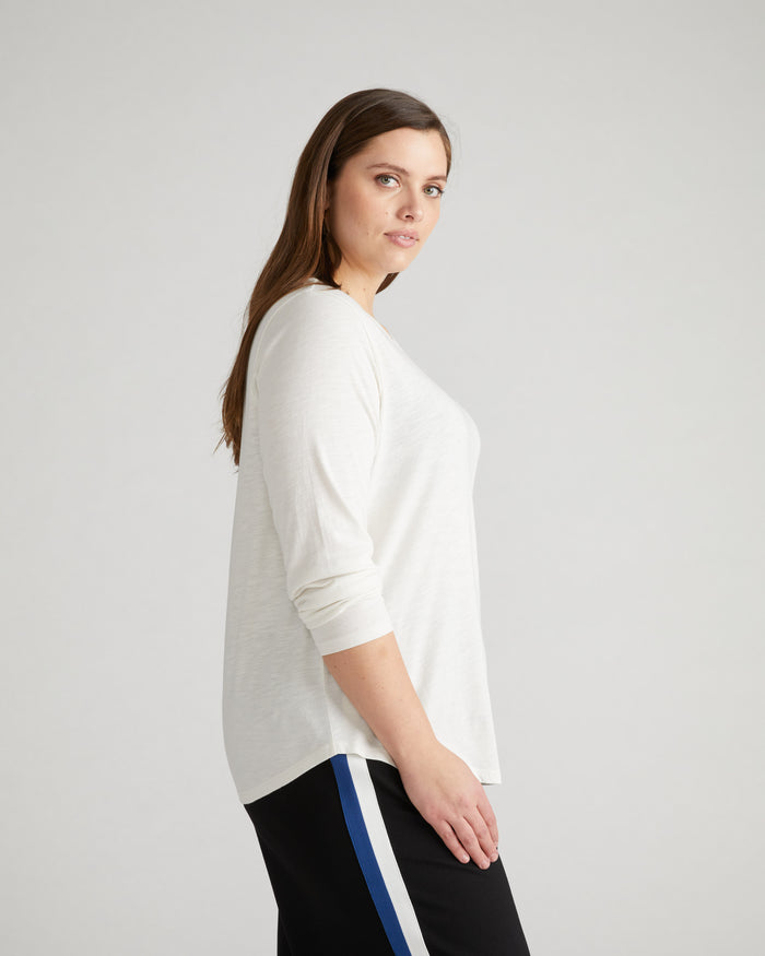 Light-As-Air Long Sleeve Crew Neck Tee - Vapor | Plus Size & Straight Size Women's Fashion | Universal Standard