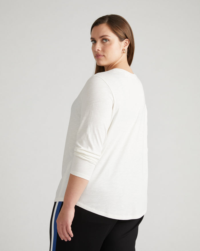Light-As-Air Long Sleeve Crew Neck Tee - Vapor | Plus Size & Straight Size Women's Fashion | Universal Standard