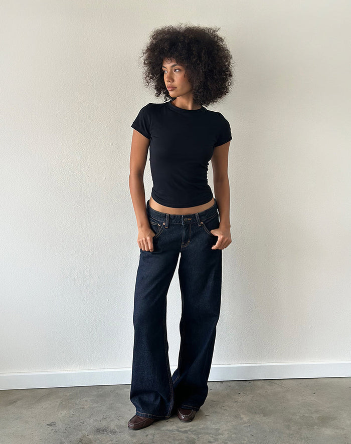 Image of Low Rise Parallel Jeans in Indigo