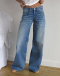 Image of Low Rise Roomy Jeans in Fade Blue