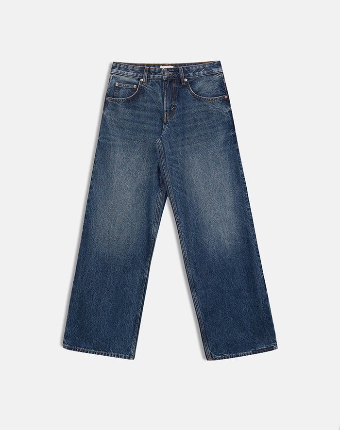 Image of Low Rise Roomy Jeans in Steel Blue