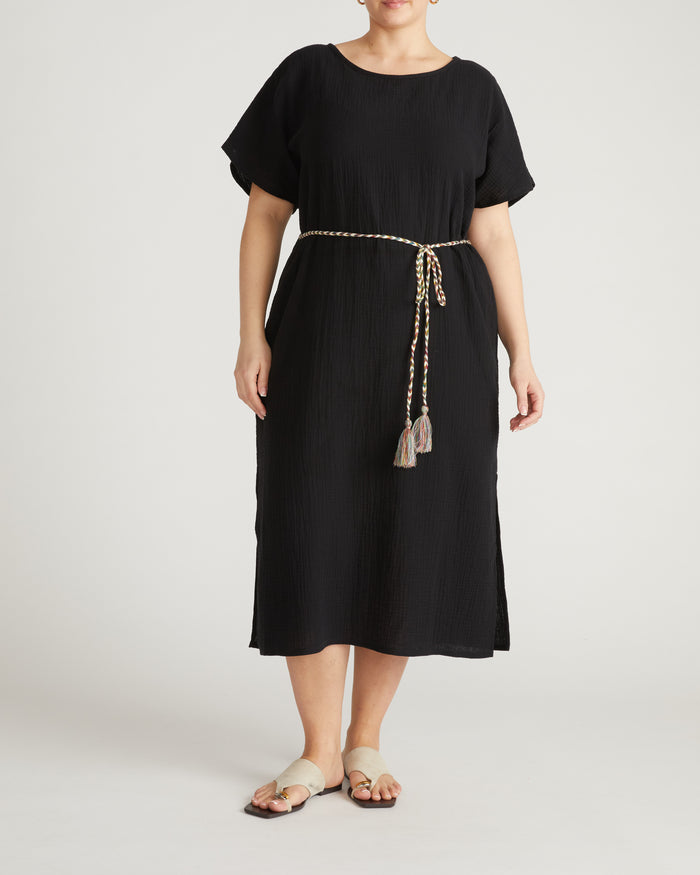 Luxe Cotton Gauze Beach Dress - Black | Plus Size & Straight Size Women's Fashion | Universal Standard