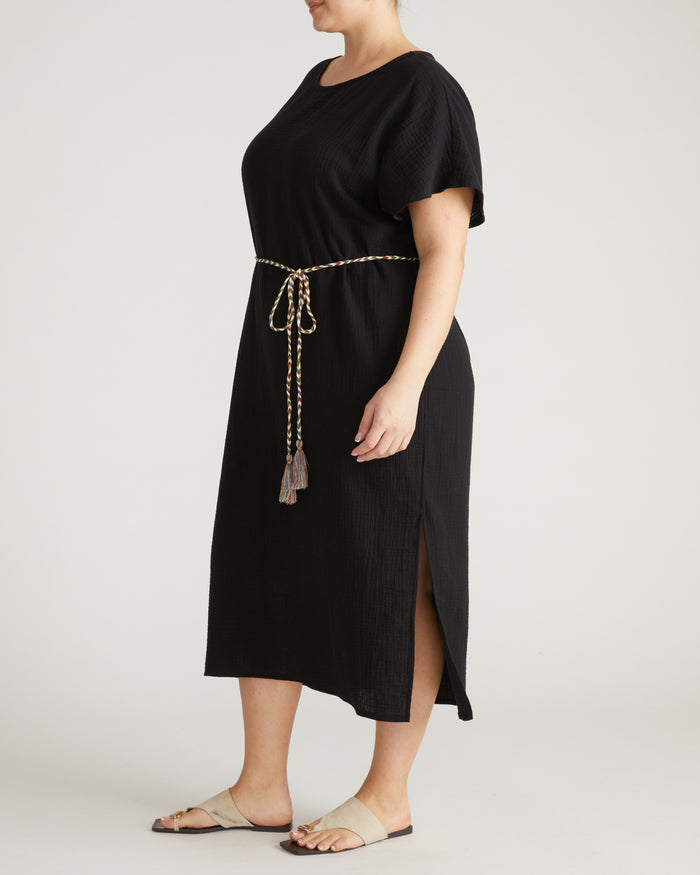Luxe Cotton Gauze Beach Dress - Black | Plus Size & Straight Size Women's Fashion | Universal Standard