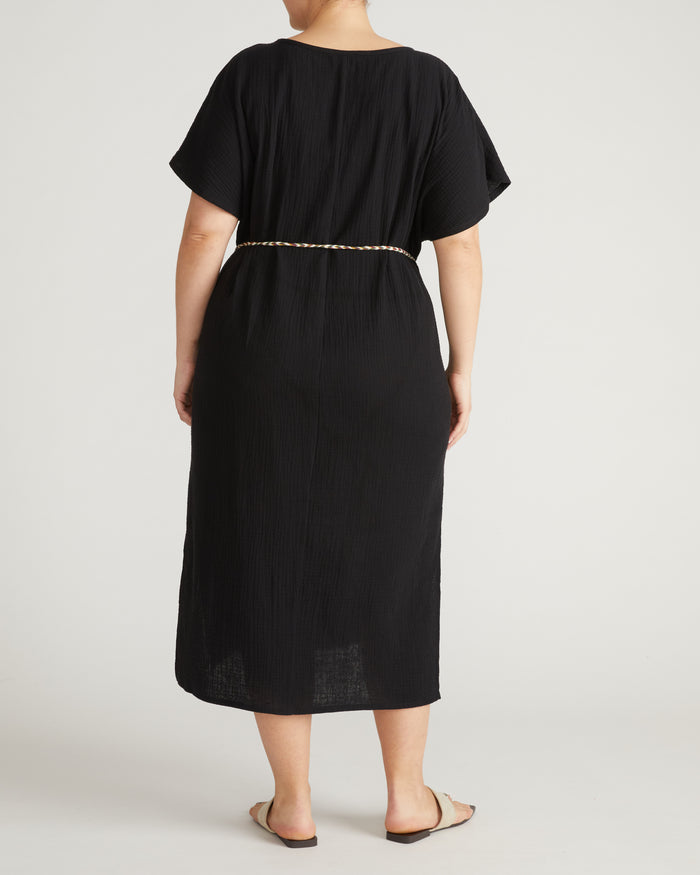 Luxe Cotton Gauze Beach Dress - Black | Plus Size & Straight Size Women's Fashion | Universal Standard