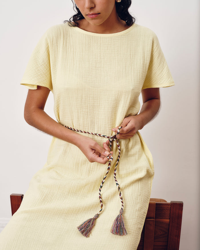 Luxe Cotton Gauze Beach Dress - Pale Daffodil | Plus Size & Straight Size Women's Fashion | Universal Standard