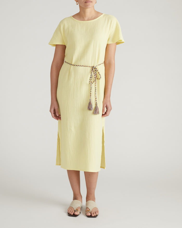 Luxe Cotton Gauze Beach Dress - Pale Daffodil | Plus Size & Straight Size Women's Fashion | Universal Standard