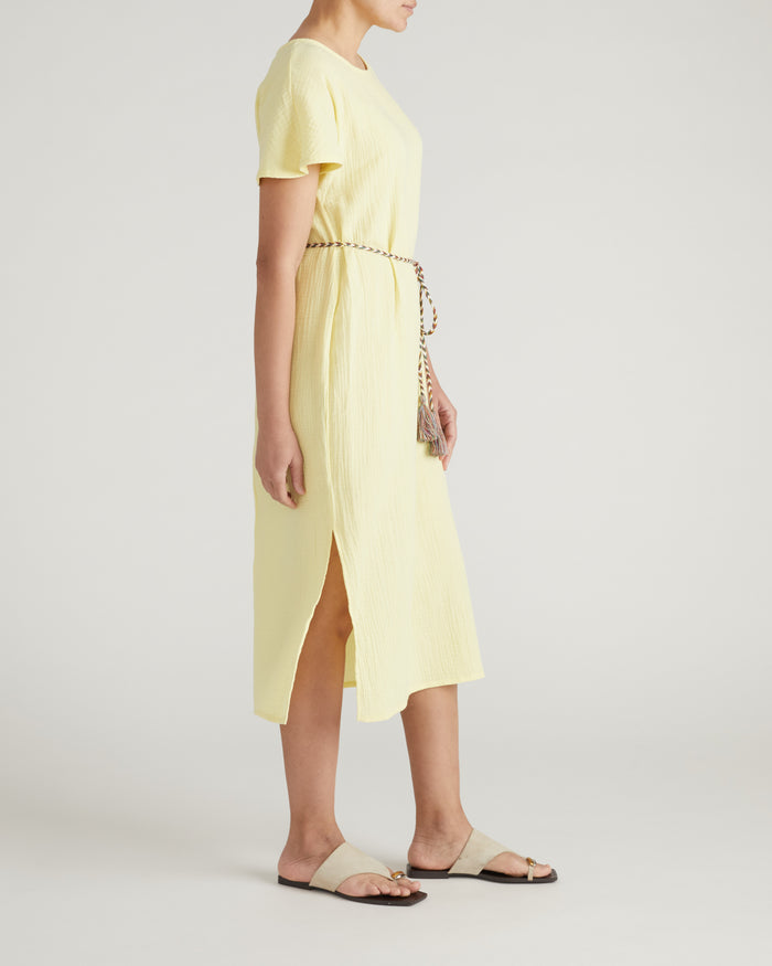Luxe Cotton Gauze Beach Dress - Pale Daffodil | Plus Size & Straight Size Women's Fashion | Universal Standard