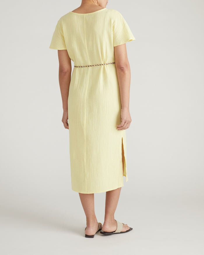 Luxe Cotton Gauze Beach Dress - Pale Daffodil | Plus Size & Straight Size Women's Fashion | Universal Standard