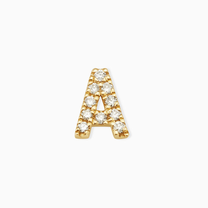 Luxe Letter Diamond Initial Single Stud | Plus Size & Straight Size Women's Fashion | Universal Standard