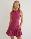 Image of Maelah Dress in Raspberry Shadow Check