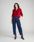 Maine Stretch Flannel Shirt - Autumnal Red | Plus Size & Straight Size Women's Fashion | Universal Standard