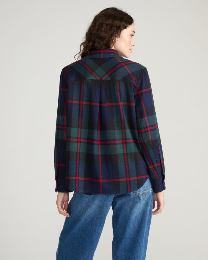 Maine Stretch Flannel Shirt - Bedford Plaid | Plus Size & Straight Size Women's Fashion | Universal Standard