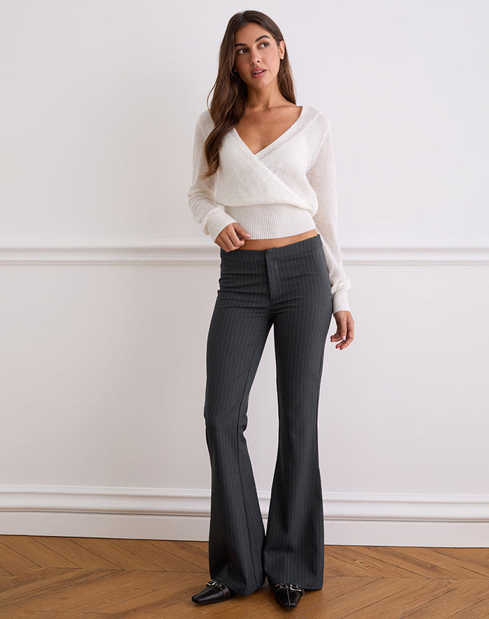 Image of Malvinas Trouser in Tailoring Grey Stripe