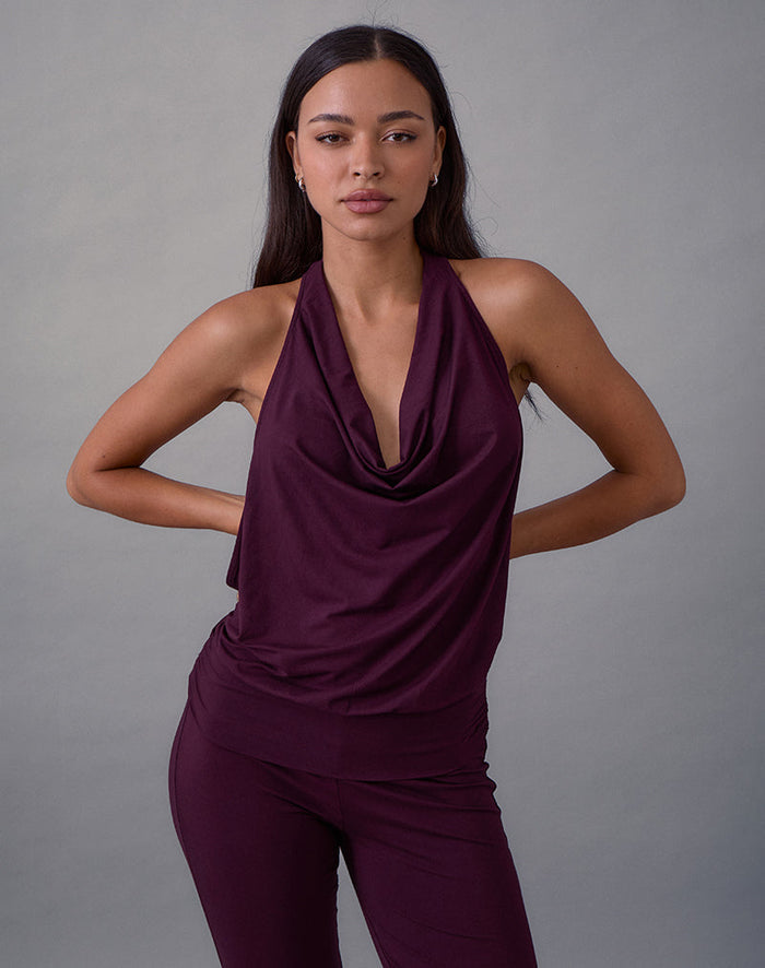 Image of Mayla Backless Jumpsuit in Fig
