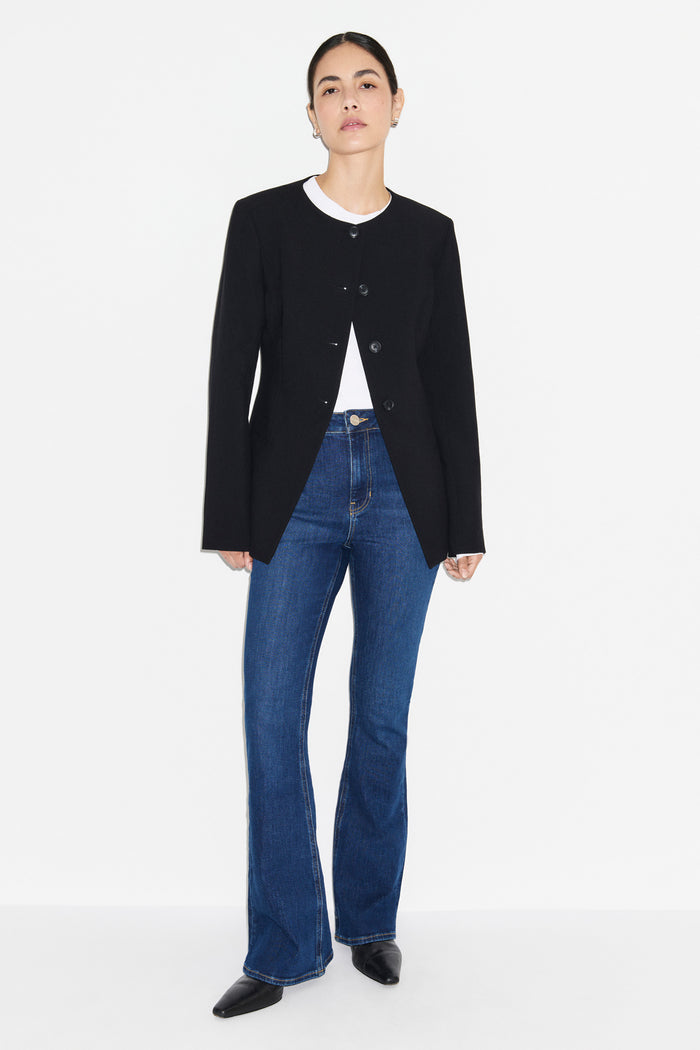 Mid Rise Slim Flare Jeans