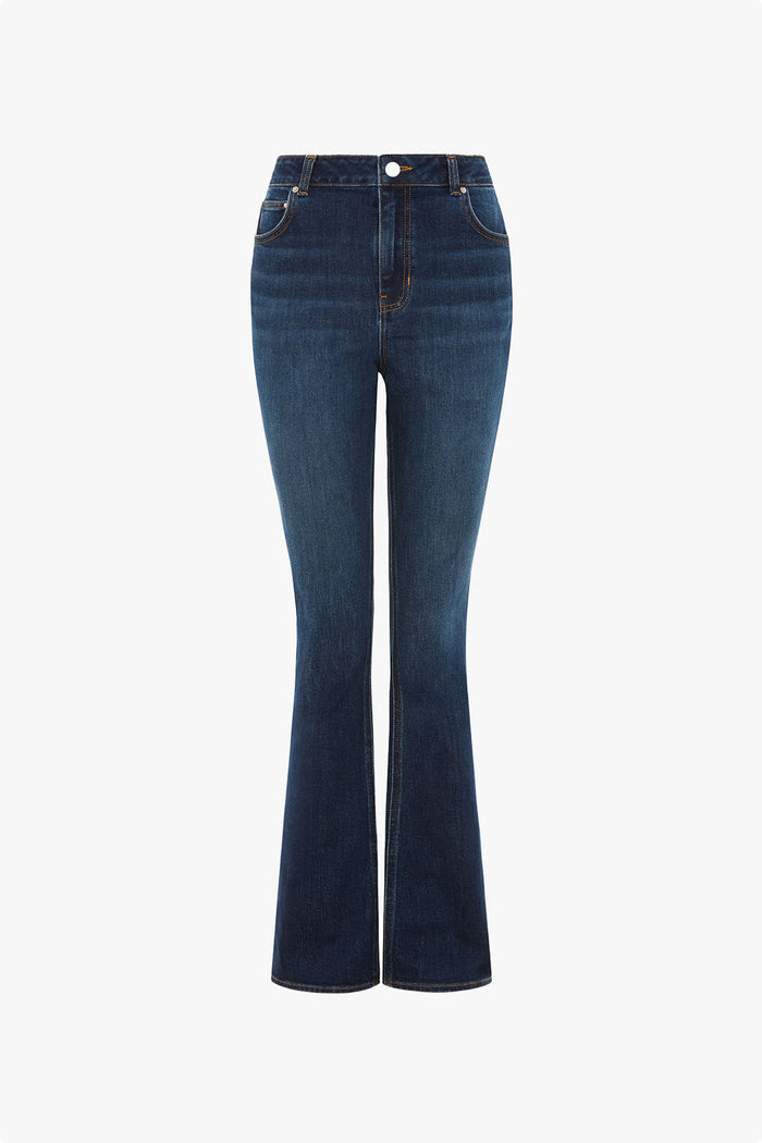 Mid Rise Slim Flare Jeans