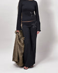 Image of Mindi Flare Trouser in Star Stud Black