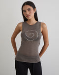 Image of Miraya Top in Studded Sheer Knit Iron