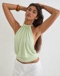 Image of Miruna Halterneck Top in Pistachio