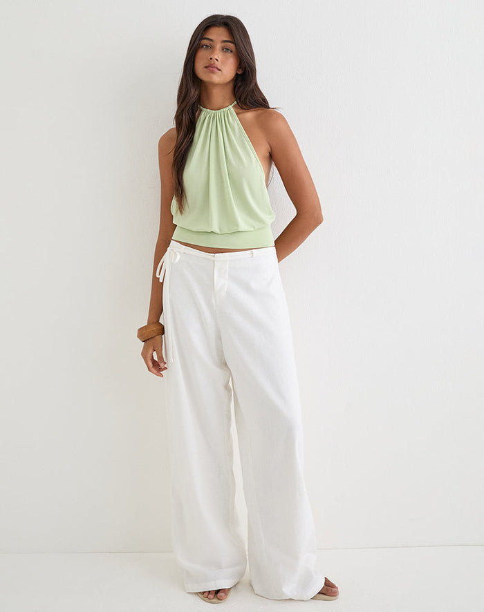 Image of Miruna Halterneck Top in Pistachio